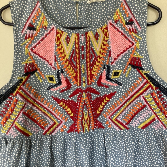 Entro Polka Dot Top with Vibrant Embroidery - Picture 2 of 6